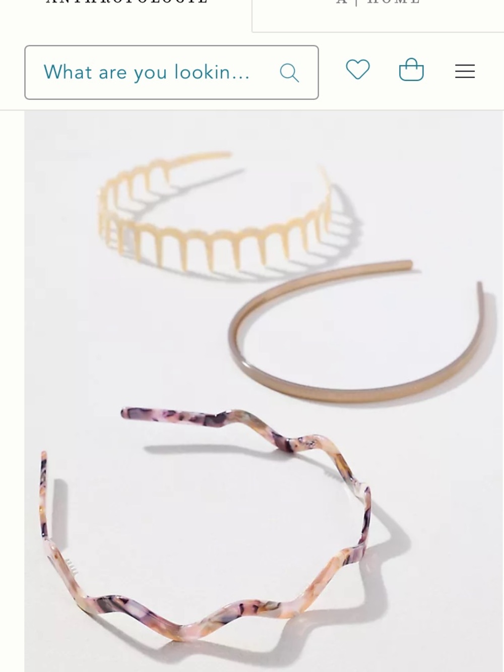 Anthropologie Cream and Purple Headband Duo